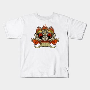 Barong Bali Mask Face Kids T-Shirt